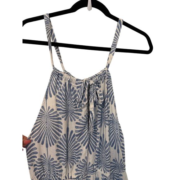 Joie Blue & White Palm Print Maxi Dress – Size Large - Picture 2 of 6